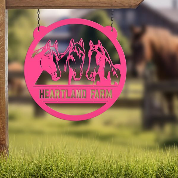 Horse Metal Sign for Stall, Personalized Gift For the Horse Girl-Horse Decor for Horse Trailer-Horse Decor for Barn-Stable-Stall