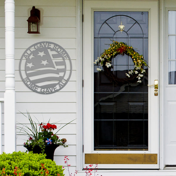 Patriotic Sign - All Gave Some Some Gave All Metal Sign - American Pride-American Flag Signs