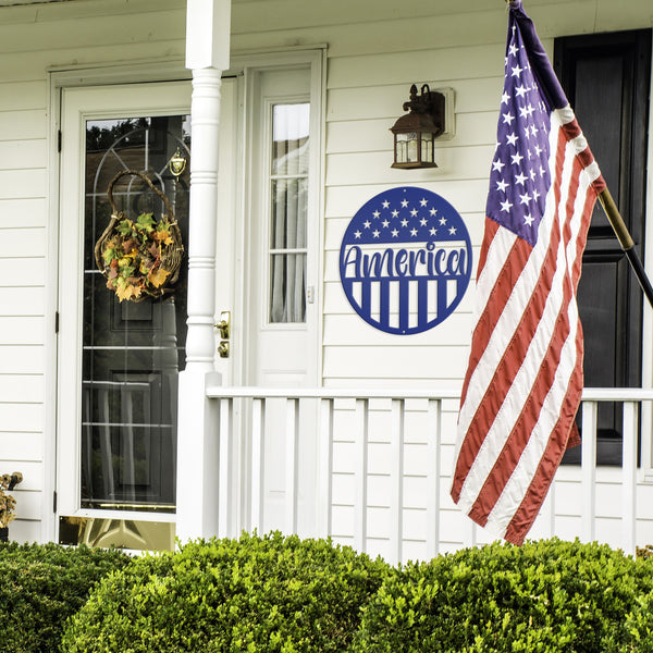 America Metal Sign-America Decor-Patriotic Decor -Patriotic Pride-American Flag-America Decor