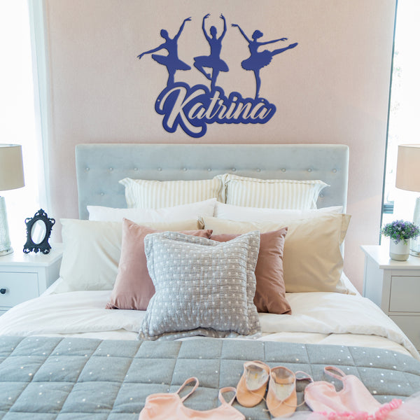 Personalized Ballerina Metal Sign