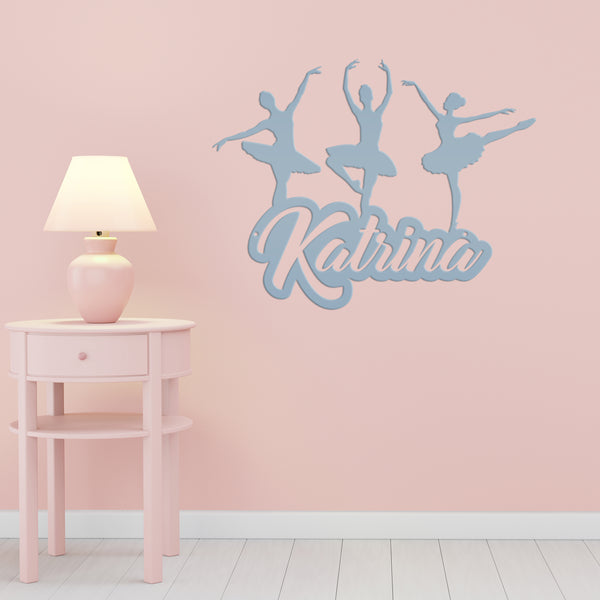 Personalized Ballerina Metal Sign, Ballerina Themed Decor. Children Bedroom Decor Ballerina, Ballerina Wall Decor, Ballerina Wall Art, Ballerina Decor