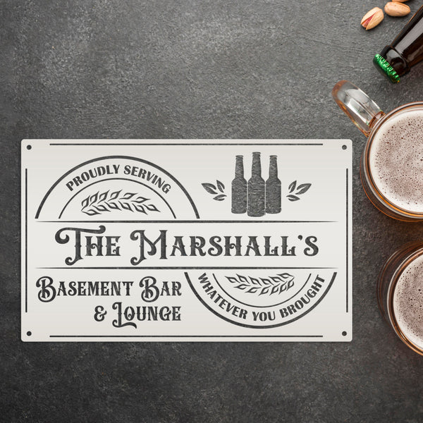 Custom Garage Bar Metal Sign , Pub Wall Decor , Bar Wall Art, Man Cave Basement Bar Wall Decor & Signs