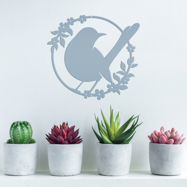 Round Flower Garden Bird Metal Sign-Garden Signs-Flower Bed Garden Signs - Bird Lovers- Bird Themed Decor -Bird Wall Art