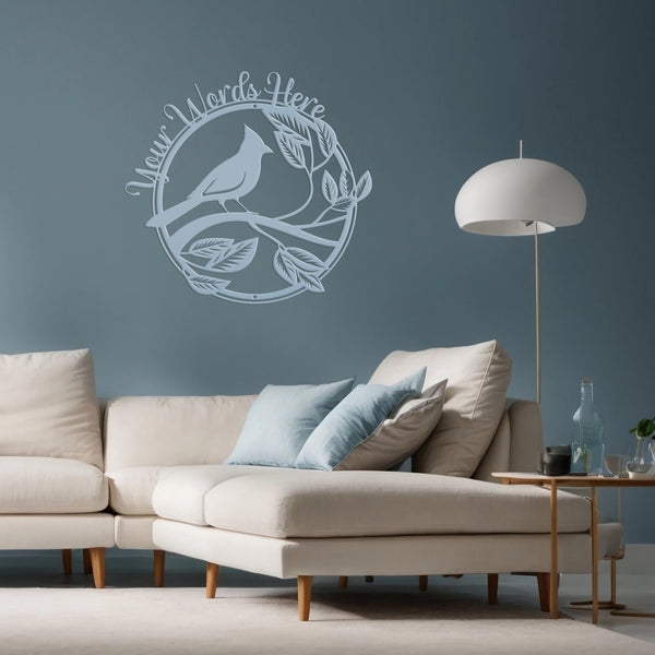 Customized Metal Cardinal Bird Sign and Decor-Metal Memorial Sign