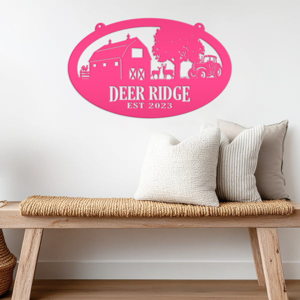 Farm Sign & Wall Decor, Farmhouse Decor, Gift for Farmer, Farm Scene Wall Art, Barn Decor, Tractor Sign , Fathers Day Gift