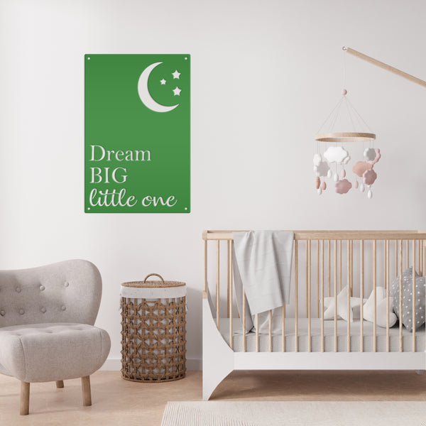Dream Big Little One Sign, Nursery Wall Decor, Nursery Wall Art Sign, Nursery Words & Sayings