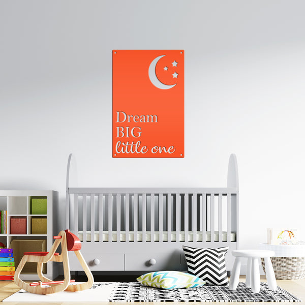 Dream Big Little One Sign, Nursery Wall Decor, Nursery Wall Art Sign, Nursery Words & Sayings