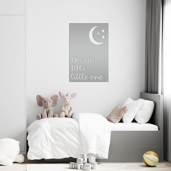Dream Big Little One Sign, Nursery Wall Decor, Nursery Wall Art Sign, Nursery Words & Sayings
