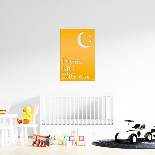 Dream Big Little One Sign, Nursery Wall Decor, Nursery Wall Art Sign, Nursery Words & Sayings
