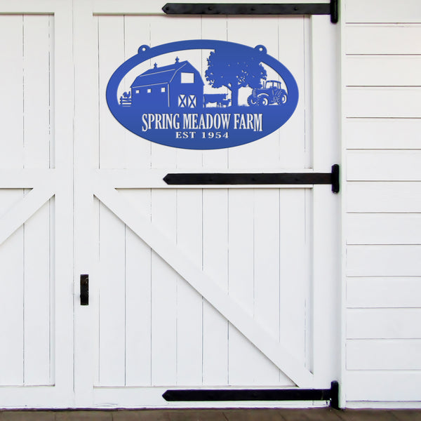 Farm Sign Family Name Metal Sign | Personalized Ranch Panel | Outdoor Address Plaque | Rustic Home Decor | Homestead Gift | Century Farm