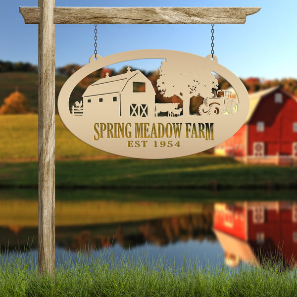 Farm Sign Family Name Metal Sign | Personalized Ranch Panel | Outdoor Address Plaque | Rustic Home Decor | Homestead Gift | Century Farm