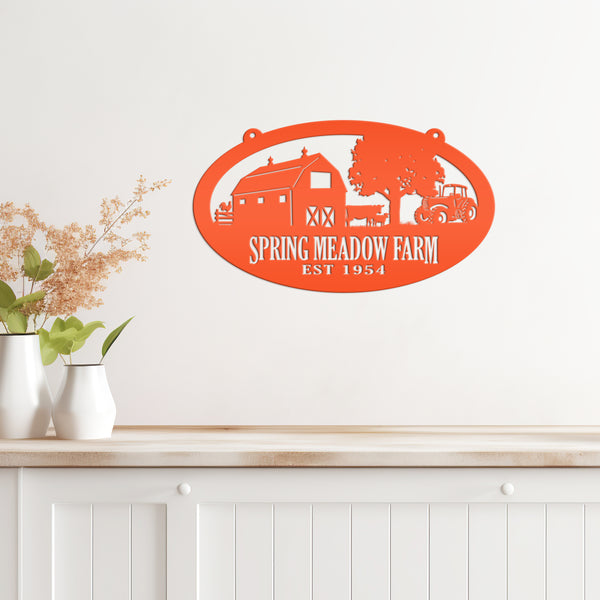 Farm Sign Family Name Metal Sign | Personalized Ranch Panel | Outdoor Address Plaque | Rustic Home Decor | Homestead Gift | Century Farm