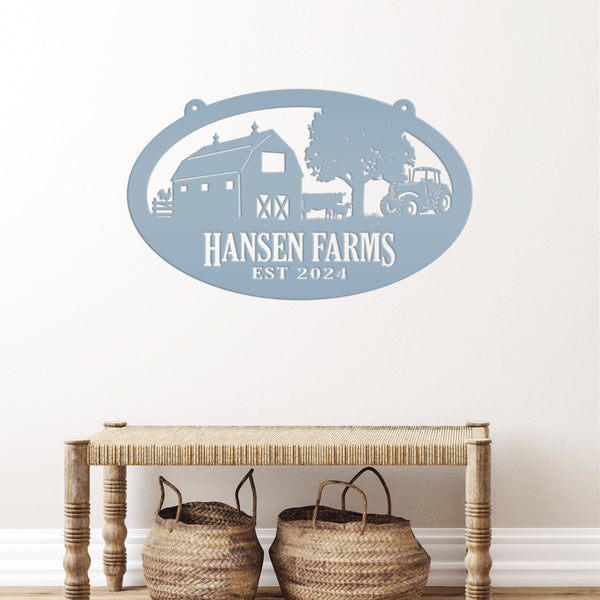 Farm Sign Family Name Metal Sign | Personalized Ranch Panel | Outdoor Address Plaque | Rustic Home Decor | Homestead Gift | Century Farm