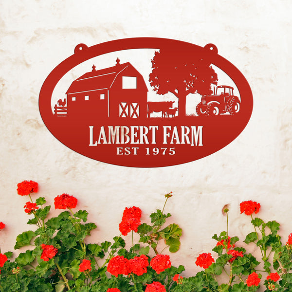 Farm Sign Family Name Metal Sign | Personalized Ranch Panel | Outdoor Address Plaque | Rustic Home Decor | Homestead Gift | Century Farm