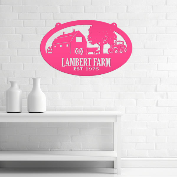 Farm Sign Family Name Metal Sign | Personalized Ranch Panel | Outdoor Address Plaque | Rustic Home Decor | Homestead Gift | Century Farm