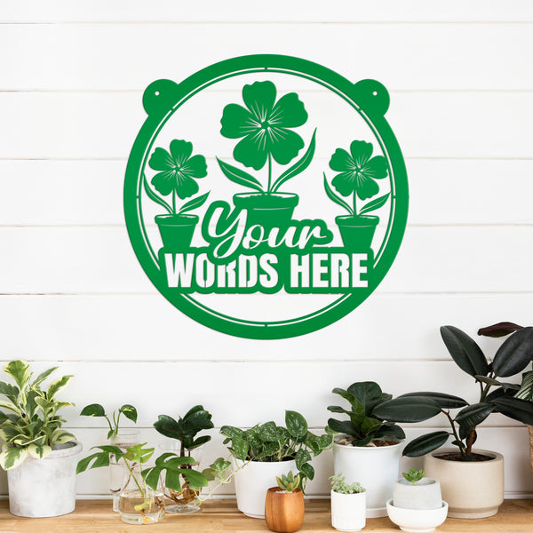 Personalized Flower Garden Metal Sign, Custom Mother's Day Gift, Hanging Garden Sign, Gift for the Gardener, Gift For Mom