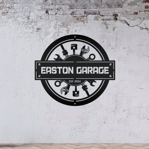 Custom Metal Garage Sign for Mechanics – Unique Man Cave Wall Art - Mechanic Tools Wall Hanging - Father's Day Signs - Gift for Grandfather