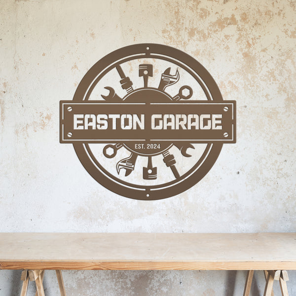 Custom Metal Garage Sign for Mechanics – Unique Man Cave Wall Art - Mechanic Tools Wall Hanging - Father's Day Signs - Gift for Grandfather