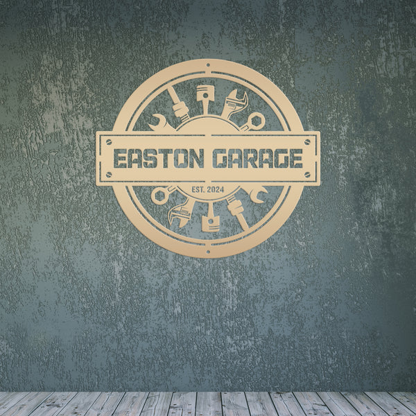 Custom Metal Garage Sign for Mechanics – Unique Man Cave Wall Art - Mechanic Tools Wall Hanging - Father's Day Signs - Gift for Grandfather