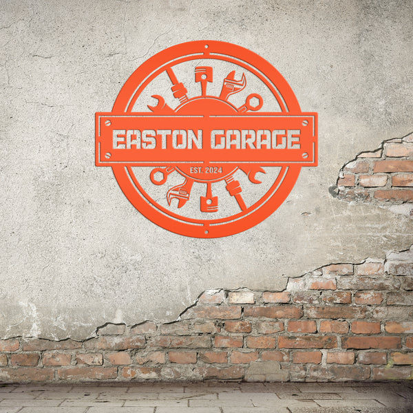 Custom Metal Garage Sign for Mechanics – Unique Man Cave Wall Art - Mechanic Tools Wall Hanging - Father's Day Signs - Gift for Grandfather