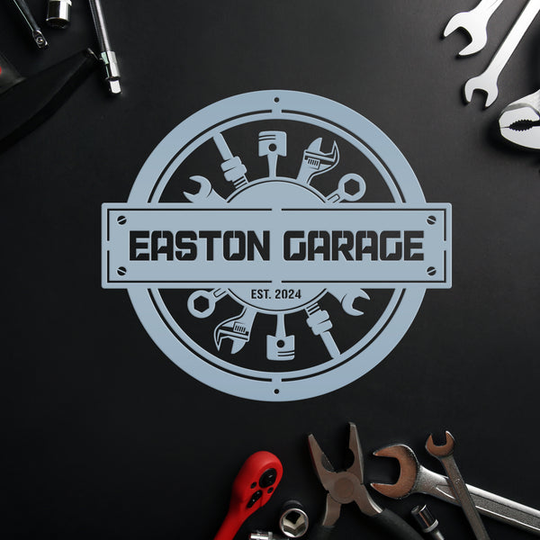 Custom Metal Garage Sign for Mechanics – Unique Man Cave Wall Art - Mechanic Tools Wall Hanging - Father's Day Signs - Gift for Grandfather