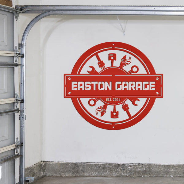 Custom Metal Garage Sign for Mechanics – Unique Man Cave Wall Art - Mechanic Tools Wall Hanging - Father's Day Signs - Gift for Grandfather