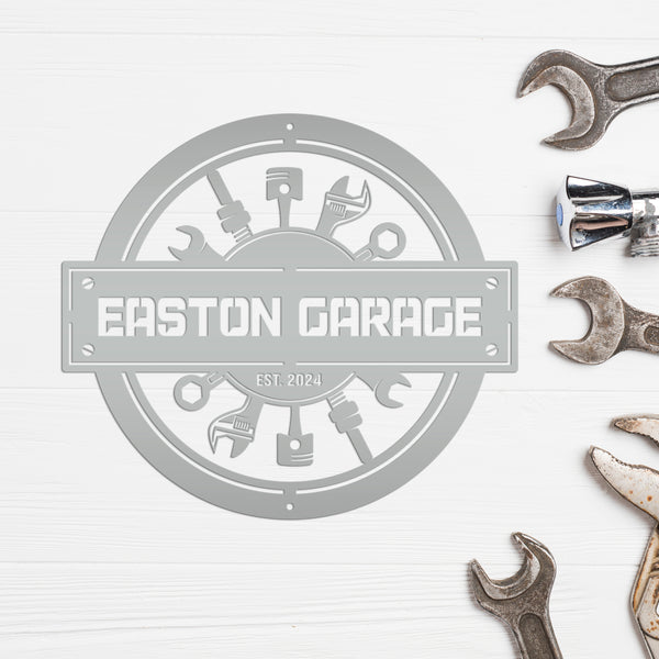 Custom Metal Garage Sign for Mechanics – Unique Man Cave Wall Art - Mechanic Tools Wall Hanging - Father's Day Signs - Gift for Grandfather