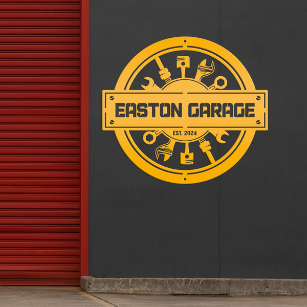 Custom Metal Garage Sign for Mechanics – Unique Man Cave Wall Art - Mechanic Tools Wall Hanging - Father's Day Signs - Gift for Grandfather