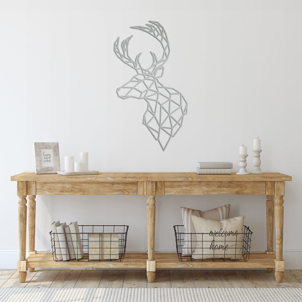 Geometric Art Deer, Stag Minimalist Wall Decor, Geometric Animal, Deer-Buck-Minimalistic, Geometric Wall Art-Deer Wall Decor-Wall Hanging Art