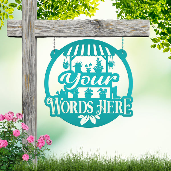 Custom Outdoor Metal Sign, Garden Decor, Mother's Day Gift, Greenhouse Decor, Grandparent's Gift, Gardener Gift
