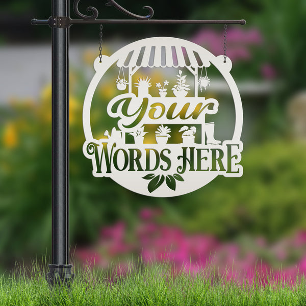 Custom Outdoor Metal Sign, Garden Decor, Mother's Day Gift, Greenhouse Decor, Grandparent's Gift, Gardener Gift