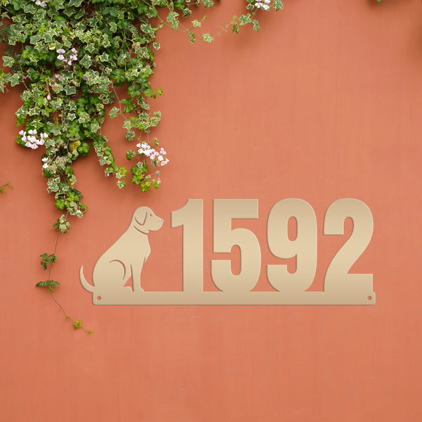 Personalized Dog Address Metal Sign - House Numbers- Dog Lovers -Business Sign-Dog Grooming Address Sign