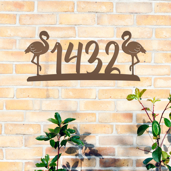 Flamingo Address House Numbers -Tropical Address Sign-Beach Condo-Beach Rental Address Sign