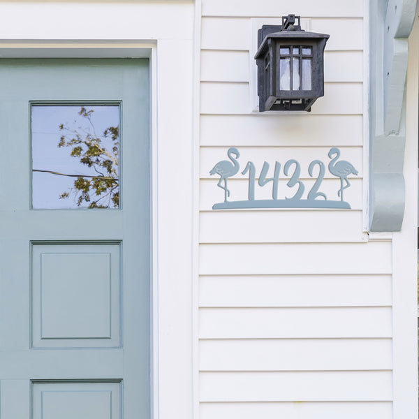 Flamingo Address House Numbers -Tropical Address Sign-Beach Condo-Beach Rental Address Sign
