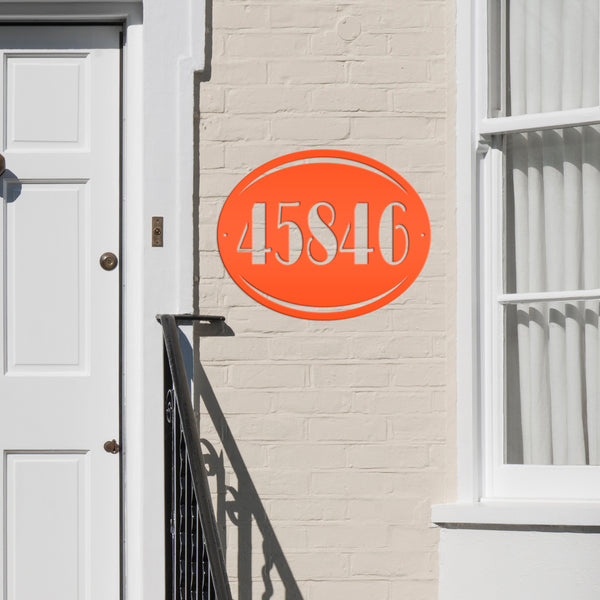 Oval Personalized House Number Metal Sign-House Address Number Metal Plaque- Wedding Gift-Housewarming Gift