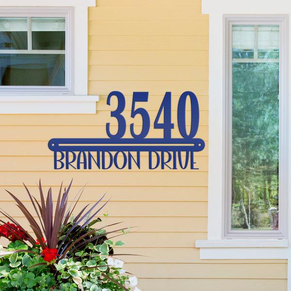 Personalized Home Address Metal Sign - House Numbers-Wedding Gift-House Warming Gift