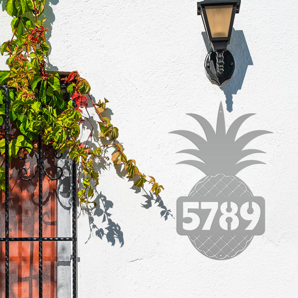 Custom Address Pineapple Metal Sign