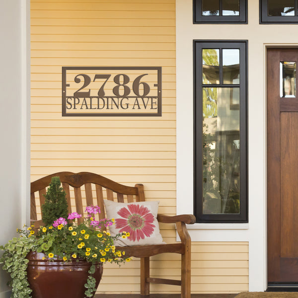 Personalized Rectangle Home Address Metal Sign-Custom Address Sign - Housewarming Gift-New Homeowners