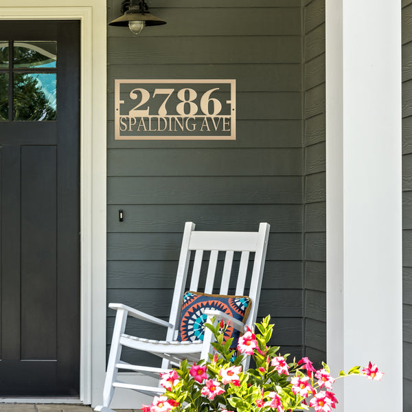 Personalized Rectangle Home Address Metal Sign-Custom Address Sign - Housewarming Gift-New Homeowners