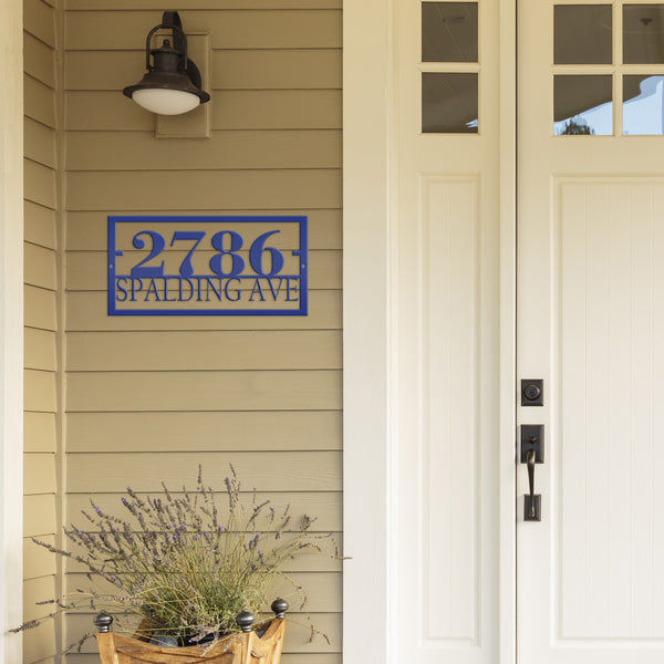 Personalized Rectangle Home Address Metal Sign-Custom Address Sign - Housewarming Gift-New Homeowners
