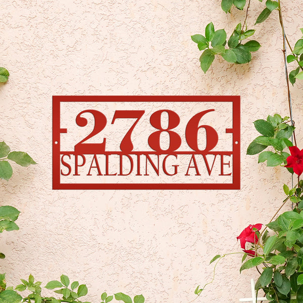 Personalized Rectangle Home Address Metal Sign-Custom Address Sign - Housewarming Gift-New Homeowners