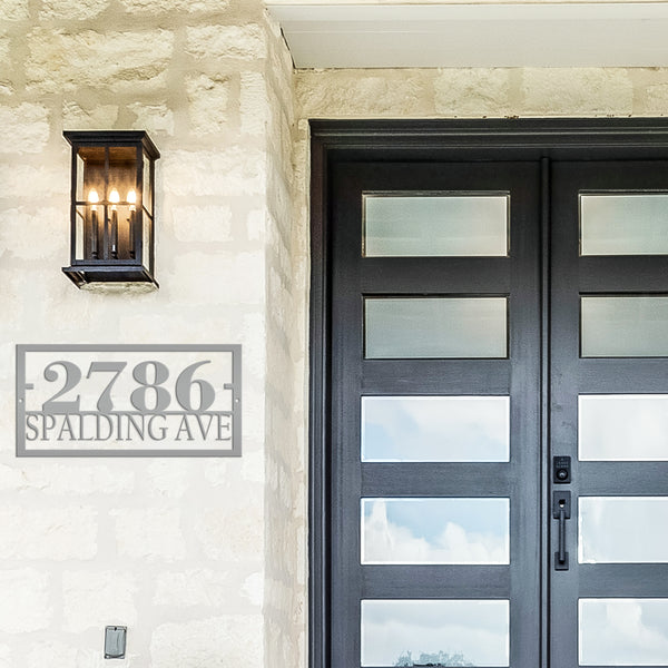 Personalized Rectangle Home Address Metal Sign-Custom Address Sign - Housewarming Gift-New Homeowners
