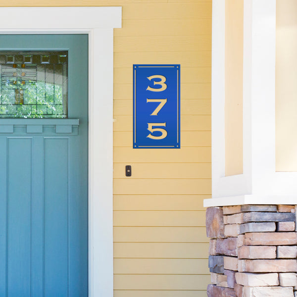 Vertical Metal Address Sign-Vertical House Number Sign