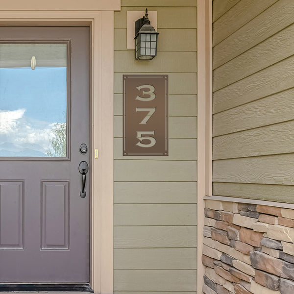 Vertical Metal Address Sign-Vertical House Number Sign