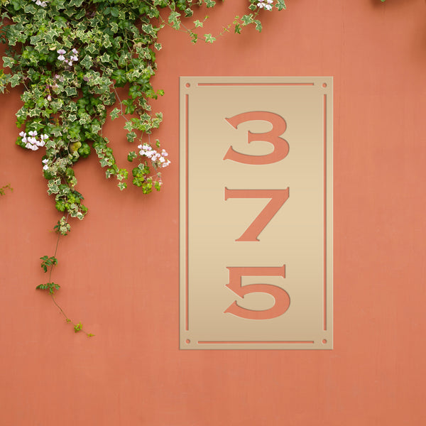 Vertical Metal Address Sign-Vertical House Number Sign