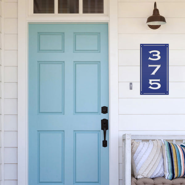 Vertical Metal Address Sign-Vertical House Number Sign