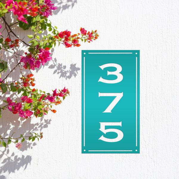 Vertical Metal Address Sign-Vertical House Number Sign