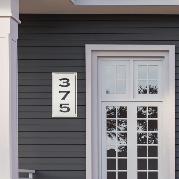 Vertical Metal Address Sign-Vertical House Number Sign