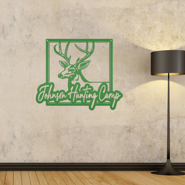 Personalized Deer Hunting Camp Metal Sign - Custom Deer Hunting Cabin-Club-Organization