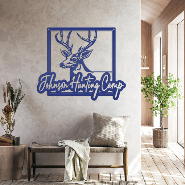 Personalized Deer Hunting Camp Metal Sign - Custom Deer Hunting Cabin-Club-Organization
